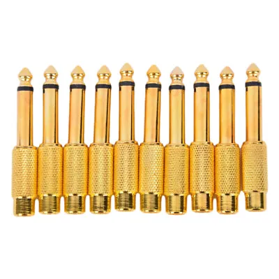 10x 1/4 6.35mm TS Mono Male To RCA Female Audio Adapter Converter Connector US • $13.58
