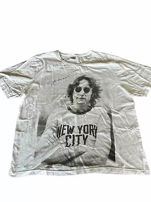 John Lennon T-Shirt 3XL 2015 Yoko Ono Lennon Branded. New York City The Beatles • £11.73