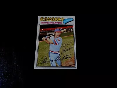 Dave Moates Autographed 1977 Topps Texas Rangers Baseball Card #588 '70s AUTO • $4