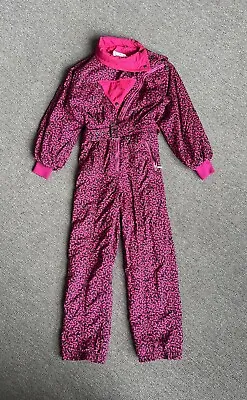 Vtg 90s Womens Kaelin Ski Suit Snowsuit Novelty Print One Piece Retro Snow Bib 6 • $140