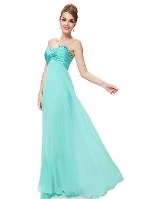 Every Pretty Strapless Ruched Long Evening Party Dress Rhinestones+crystal 10-14 • £29.99