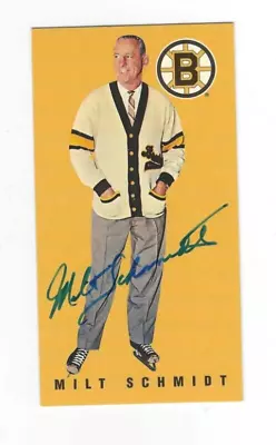 Signed 1994 Parkhurst Tall Boy Milt Schmidt Boston Bruins Card #22 W/COA • $19.99