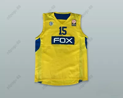 Sylven Landesberg 15 Maccabi Tel Aviv Israel Bc Yellow Basketball Jersey • $19.99