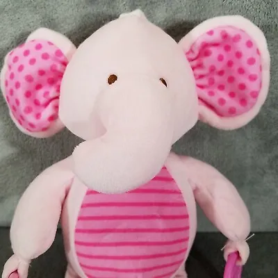 Linzy Toys Plush Pink Elephant Musical Doll Stuffed Toy 13  • $18.95