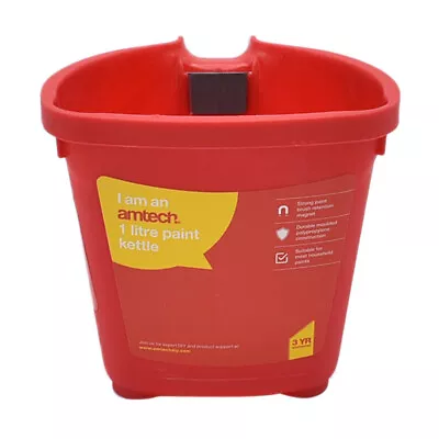 £11.51 • Buy Amtech Paint Kettle Pot Magnetic Brush Holder Painting Decorating Bucket G4525