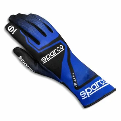 Sparco Rush Karting Gloves Blue GO Kart Faux-suede • $50.98