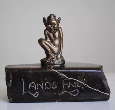 £12.95 • Buy CORNISH PIXIE Vintage Paperweight LANDS END 1950s