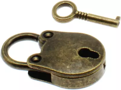OZXNO 1PCS Vintage Mini Bear Padlock Key Lock Antique Style Small Key Lock(Bronz • $9.53