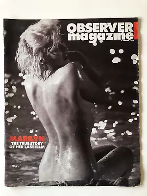 Marilyn Monroe Something's Got To Give Nude Swim Cover Rare UK Observer Magazine • $93.38