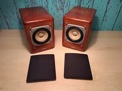 £82.80 • Buy JVC  Cherrywood Mini Speakers SP-UX7000 Full Range Matched Pair 4 Ohms 20 Watts
