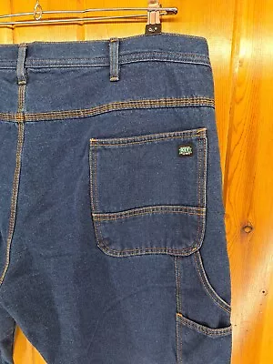 Key Lined Jeans Men Size 42x30 Carpenter Work Blue Denim Winter Insulated Fleece • $16.99