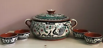 RARE Vintage Jose Bernabe SIGNED Petatillo Style 6pc Soup Tureen And Bowl Set • $799.99