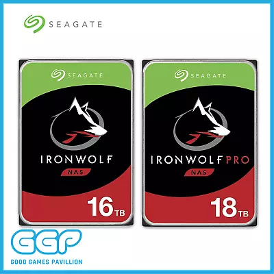 Seagate NAS HDD 3.5  IronWolf & IronWolf Pro 1TB - 18TB Internal Hard Disk Drive • $335