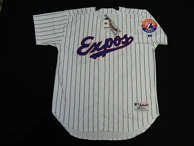 Authentic Montreal Expos Home Pinstripe Russell Athletic Jersey RARE!! 48 • $150