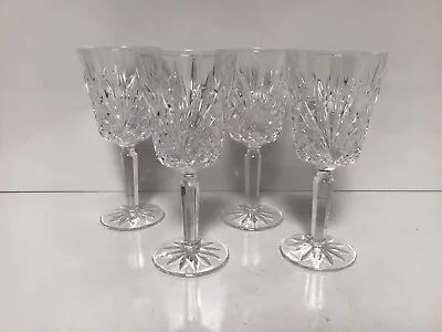 Vintage Cut Crystal -Glass Wine Goblets OrGlasses Hock Stemware Set Of 4 • $60