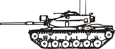 M 60 Tank Military 1 Color Window Wall Vinyl Decal Sticker Printed • $9.55