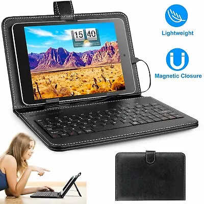 7.9  Slim PU Leather Keyboard Case Cover W/ Stand USB 2.0 For Android Tablet PC • $10.37