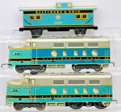 Marx Baltimore & Ohio Diesel Locomotives And Caboose!  3 Unit Set! • $85.49