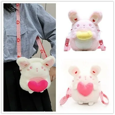 Cartoon Shoulder Bag Satchel Bunny Cute Fluffy Lolita Japanese Kawaii Gift Sweet • £14.01