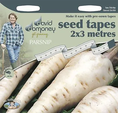 Mr Fothergills - Vegetable - David Domoney Tape Parsnip White Gem Seed Tapes • £2.99