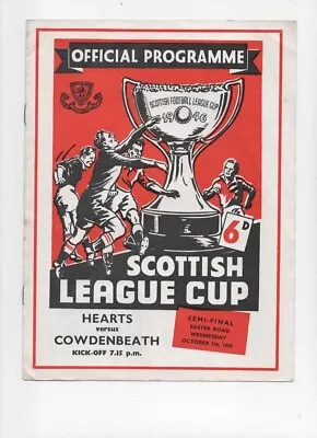 1959 Hearts V Cowdenbeath 7th October Scottish League Cup Semi-Final @ Easter Rd • £3.99