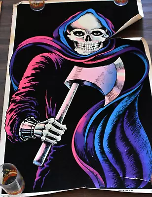 VINTAGE 1978 DEATH WATCH BLACKLIGHT POSTER 23x35 VELVA-GLOW • $49.99