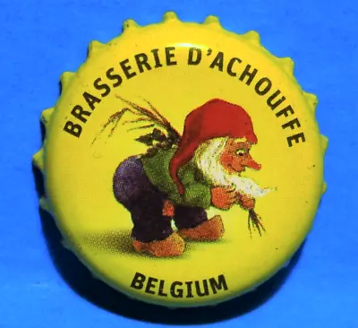 Beer Bottle Cap - La Chouffe Blond Beer - D'achouffe Brewery - Gnome - Belgium • $1.93