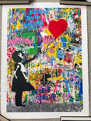 Rare! Mr. Brainwash Silkscreen Print Girl With Balloon PP 2/2 Pop Art Graffiti • $3999