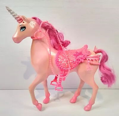 Barbie PINK REGAL UNICORN Complete W/ SPARKLE SADDLE & HARNESS (2011 MATTEL) • $39.95