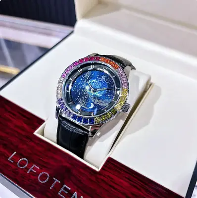 Luxury Automatic Mens Watch Starry Dial Rainbow Staitment Watch For Men Watches • £49.99