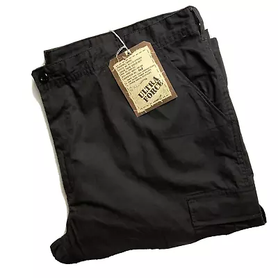 Ultra Force Military Tactical Black Rip Stop Cargo Trouser Capri Mens 2XL NWT • $27.95