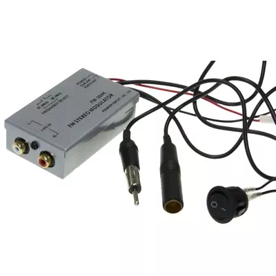 Universal Fm Modulator Stereo Mp3 Auto Antenne Kabel Car Radio Cinch Aux7974 • £21.13