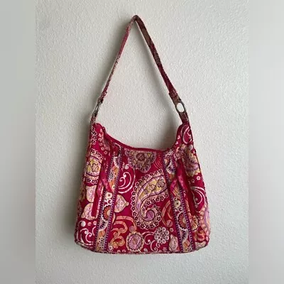 Retired Vera Bradley Raspberry Fizz Quitted Zip Up With Two Side Zipper • $22