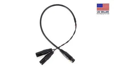 Canare Studio Balanced Y Splitter Cable | Gold XLR Female To Dual Male. • $23.90