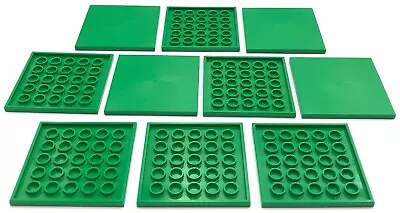 Lego 10 New Green Tiles Flat Smooth 6 X 6 W/ Bottom Tubes Pieces • $9.99