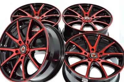 Set Of 4 New DDR ST15 17x7.5 5x100/114.3 40mm Black/Red 17  Wheels Rims • $679