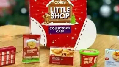 Coles Little Shop Mini Collectables Full Set Of Christmas Edition With Case🤡🤡 • $49.90