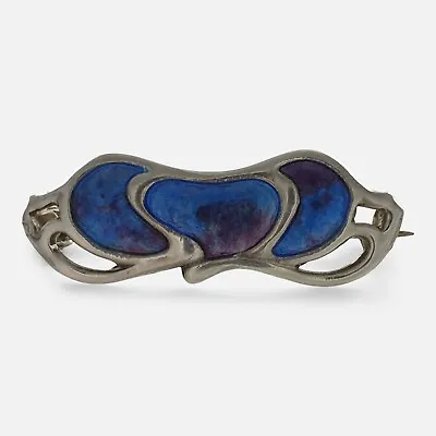 Sterling Silver And Enamel Brooch Charles Horner 1911 • £365