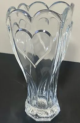 Vintage Lead Crystal Scalloped Heart Love Vase 24% Cristal De Plomb Mother’s Day • $21.95