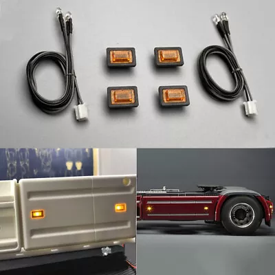 1/14 Side Skirts Light LED Marker Lamp For Tamiya R470 R620 RC Tractor Truck DIY • £19.18