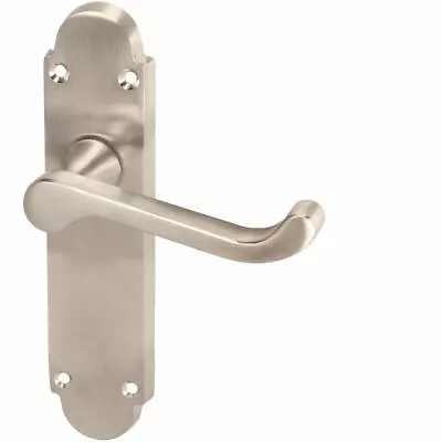 Door Handle Mortice Set BRUSHED SATIN Tubular Lever Latch Indoor Internal Room • £6.15