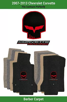 Lloyd Berber Front Mats For '07-13 Corvette W/Jake & C6 Racing Silver & Red • $182.99