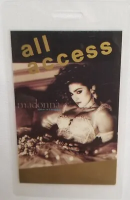 Madonna - Vintage Like A Virgin Original Tour Laminate Backstage Pass • $25