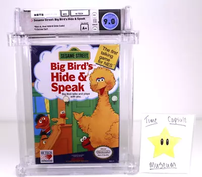 Sesame Street Big Bird's Hide & And Speak New Nintendo NES Seal WATA VGA 9.0 A+ • $349.99