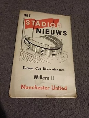 Willem V Manchester Utd 1963/64 Ecwc White Pitch Version Football Programme • £4.99