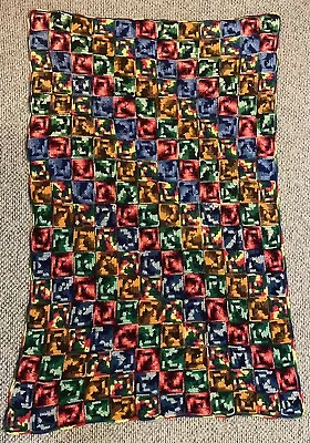 Vintage Afghan Blanket Granny Square Blanket Handmade Rosanne Style Throw 72x45 • $78.88