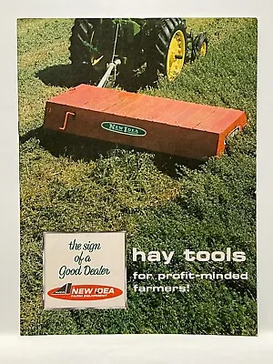 Vintage Avco New Idea Farm Equipment Tractor Hay Tools Folded Sales Brochure • $10.49