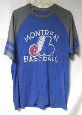 Montreal Expos Men's Size Large Vintage Cooperstown Raglan T-Shirt C1 5309 • $16.98