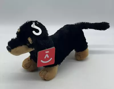 Aurora Plush Dog Dachshund Doxie Vienna Black Weiner Puppy 8  Stuffed Animal • $8.95