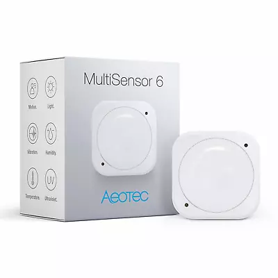 Aeotec Multisensor 6 Z-Wave Plus 6-in1 Motion Temperature Humidity Light UV • $101.93